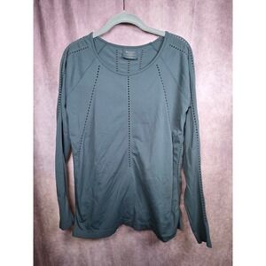 Athleta Long Sleeve Athletic Top Athleisure Cutout Detail Blue Size L